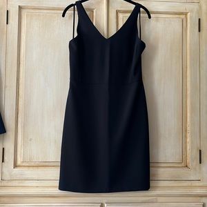 Perfect LBD! LOFT double-V sleeveless fitted black dress in size 0-NWT